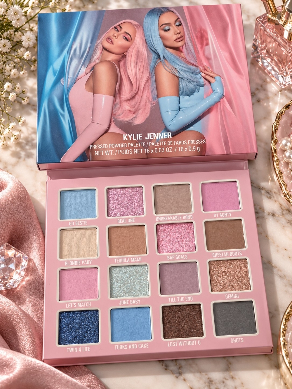 Kylie Cosmetics Stassie x Kylie Pressed Powder Palette Eyeshadow Palette Pink